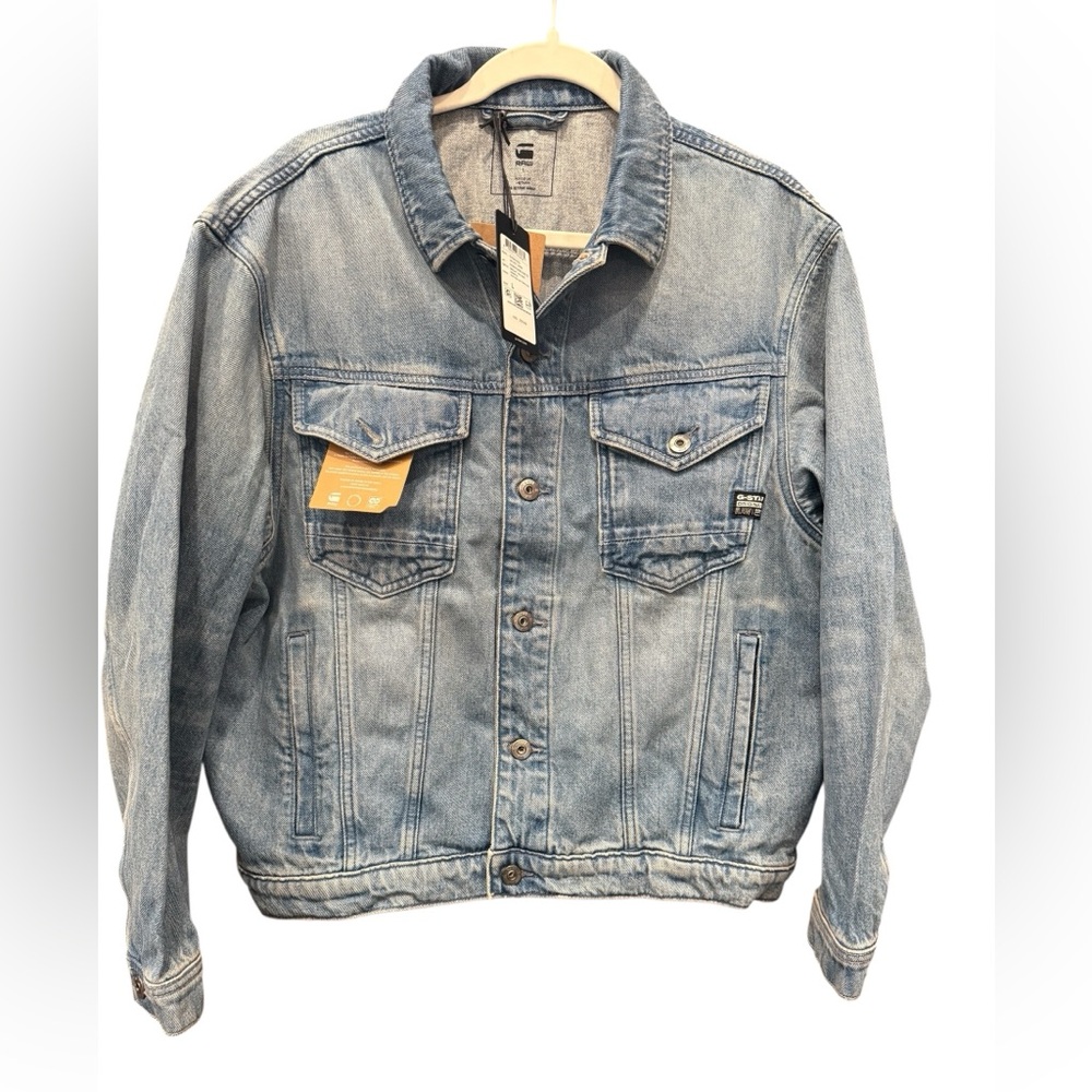 NWT G-Star RAW‎ Oversized Denim Jacket – Sun Faded Air Force Blue-LG